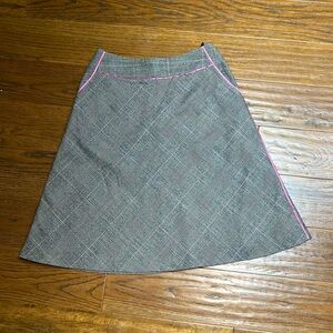 Searle Gray A-Line Skirt with Pink Accents